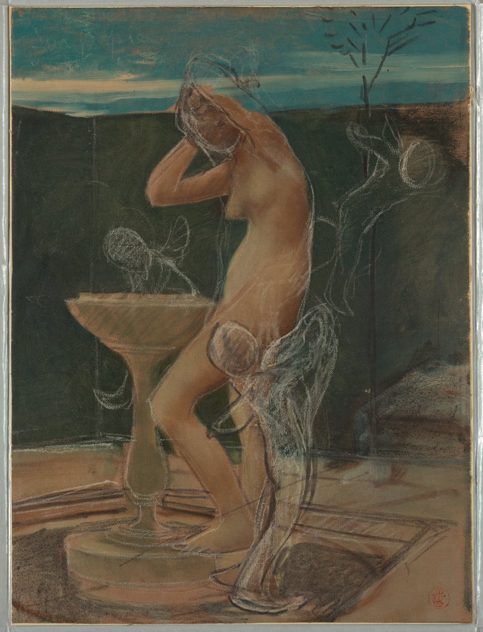 Study of a Woman at Her Bath by Pierre Victor Galland