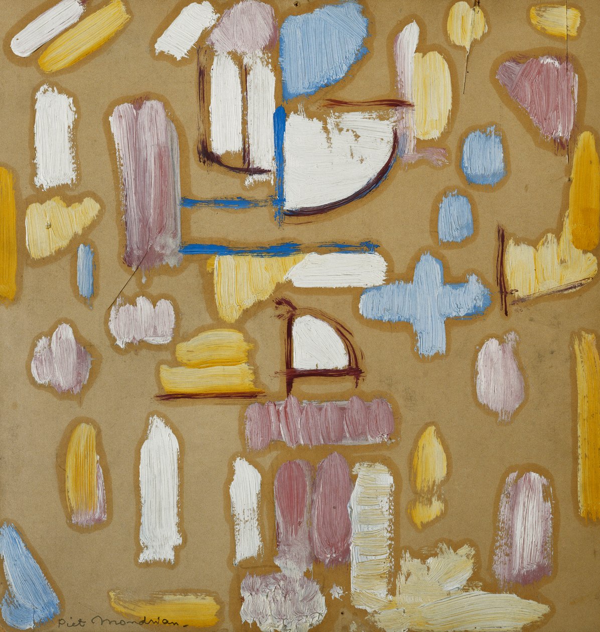 Composition with Pink, Blue, Yellow and white, c.1912 by Piet Mondrian