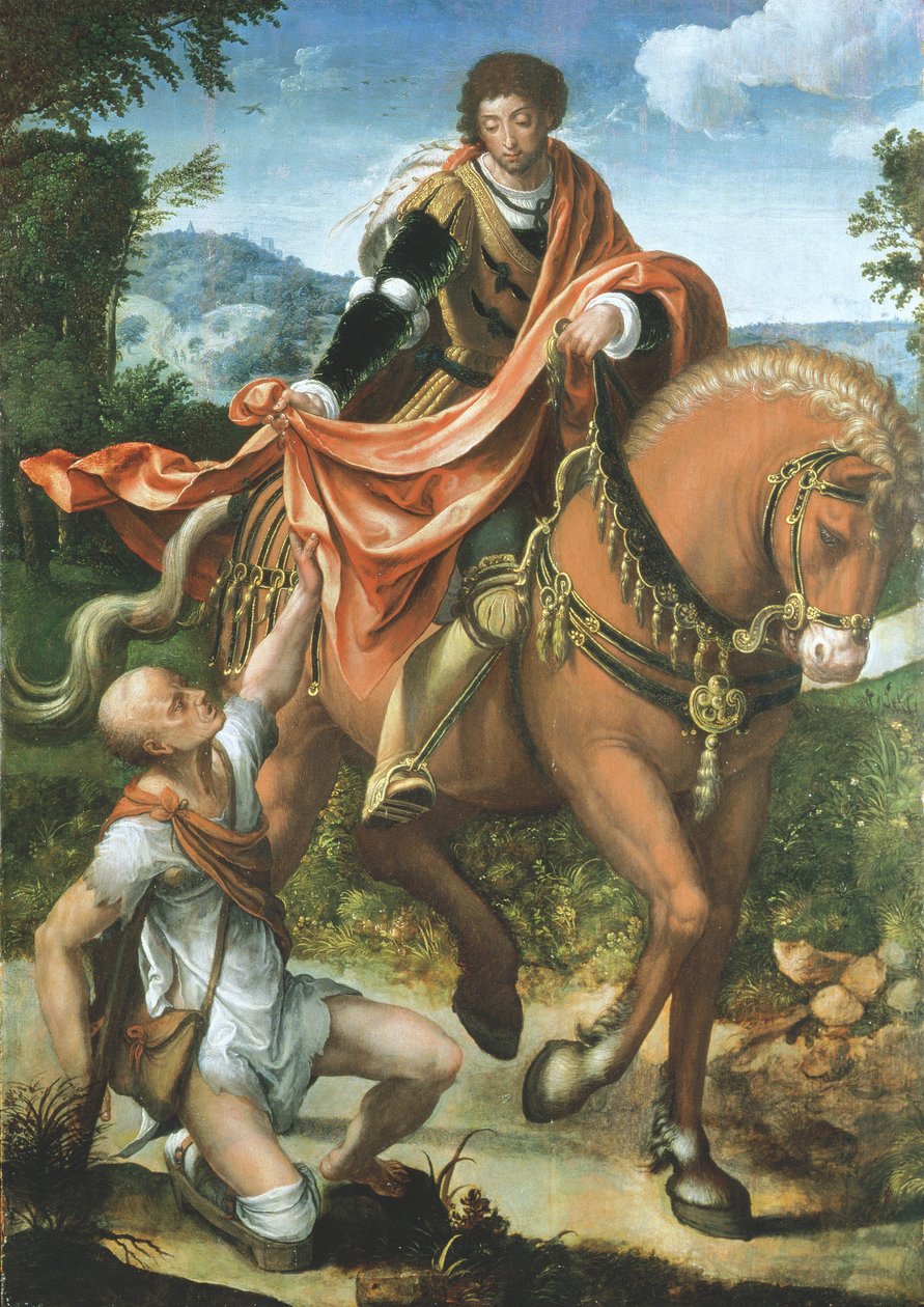 Saint Martin Dividing His Cloak by Pieter Coecke van Aelst