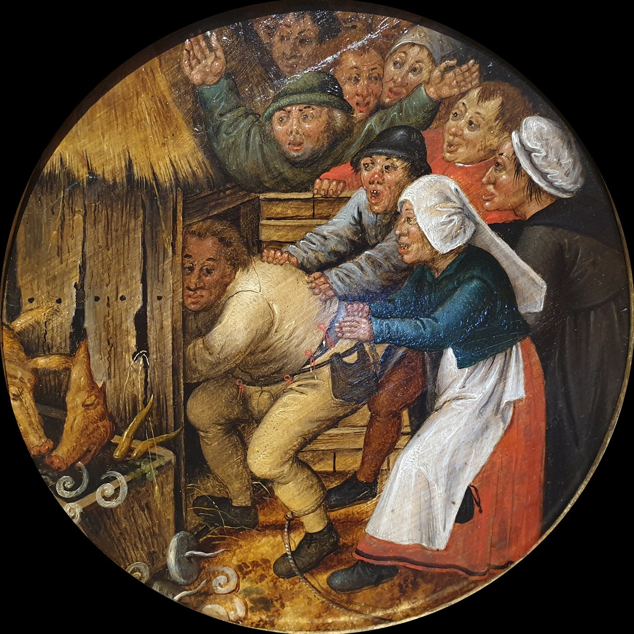The Drunkard Pushed into the Pigsty by Pieter Brueghel the Younger