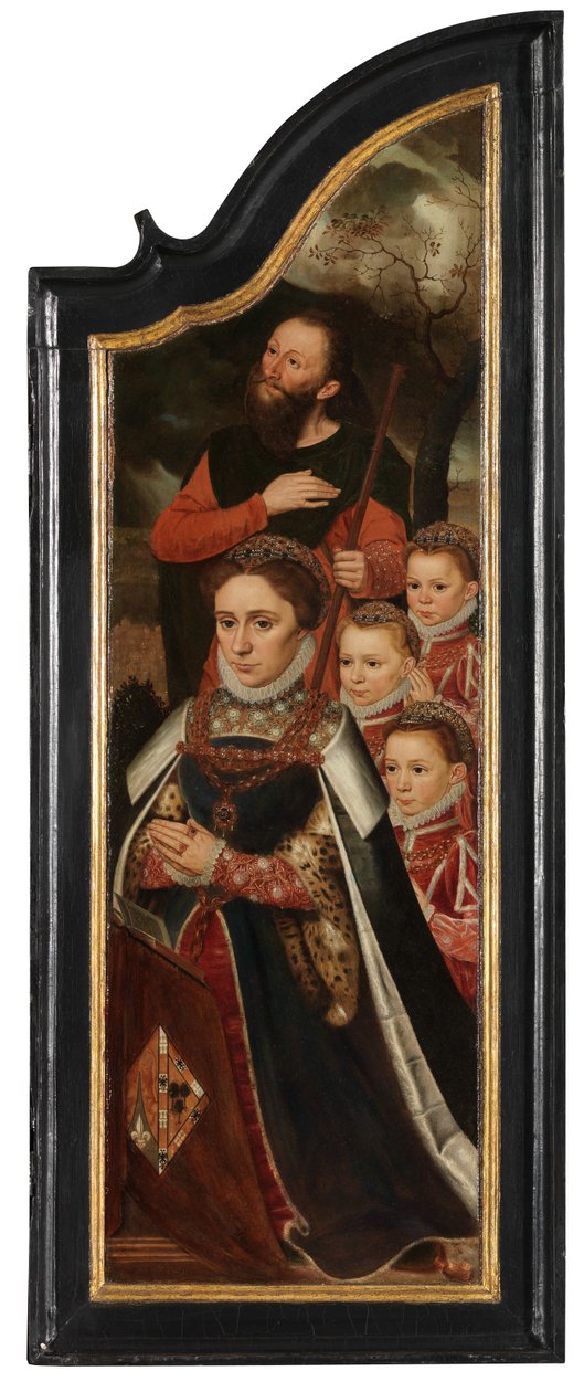 Right panel of Christ on the Cross with the Virgin, St. John and Mary ...