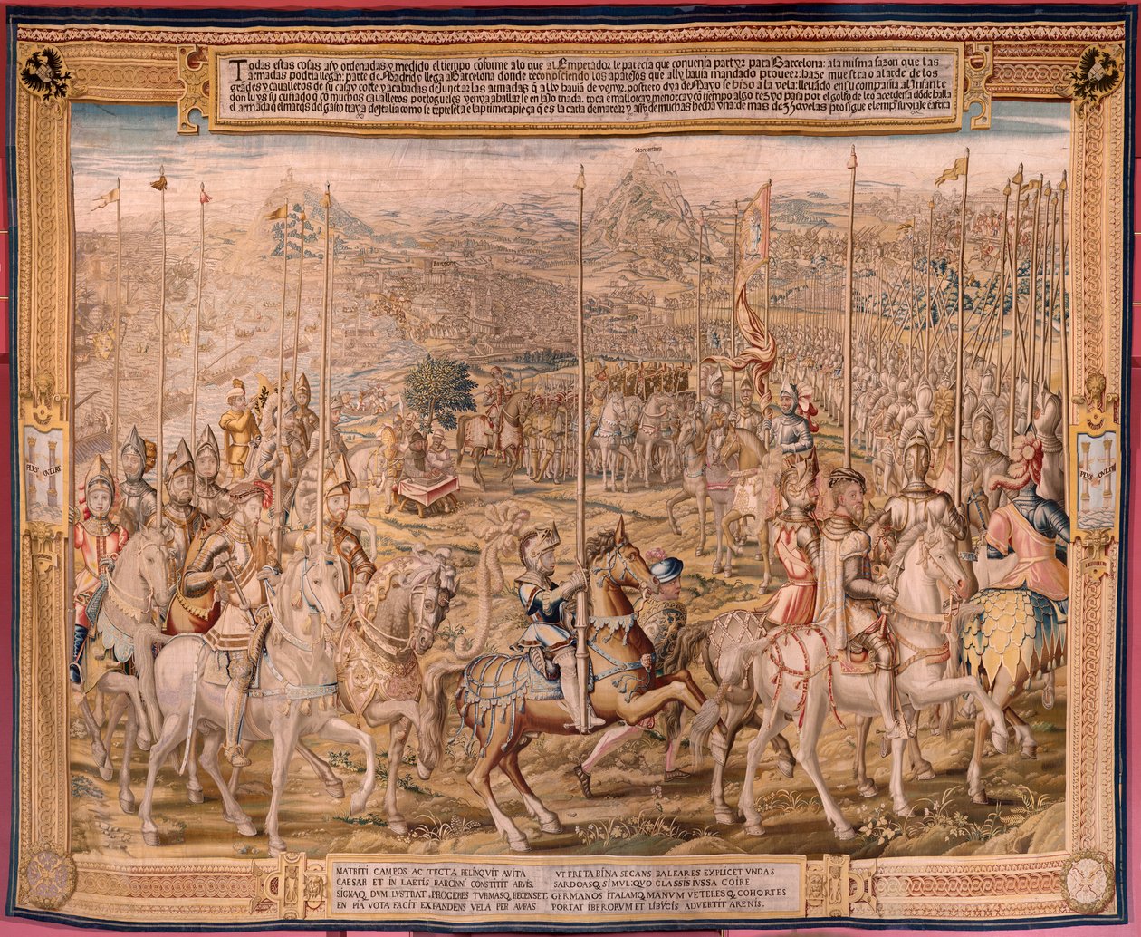 Review of the Troops at Barcelona (Flemish Tapestry) by Pieter Coecke van Aelst