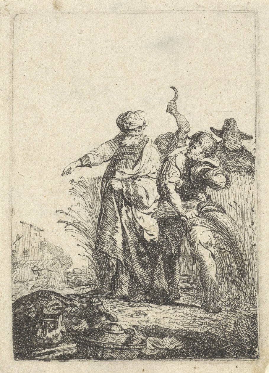 Ruth Gleaning in the Field of Boaz by Pieter Cornelisz. Verbeeck (possibly)