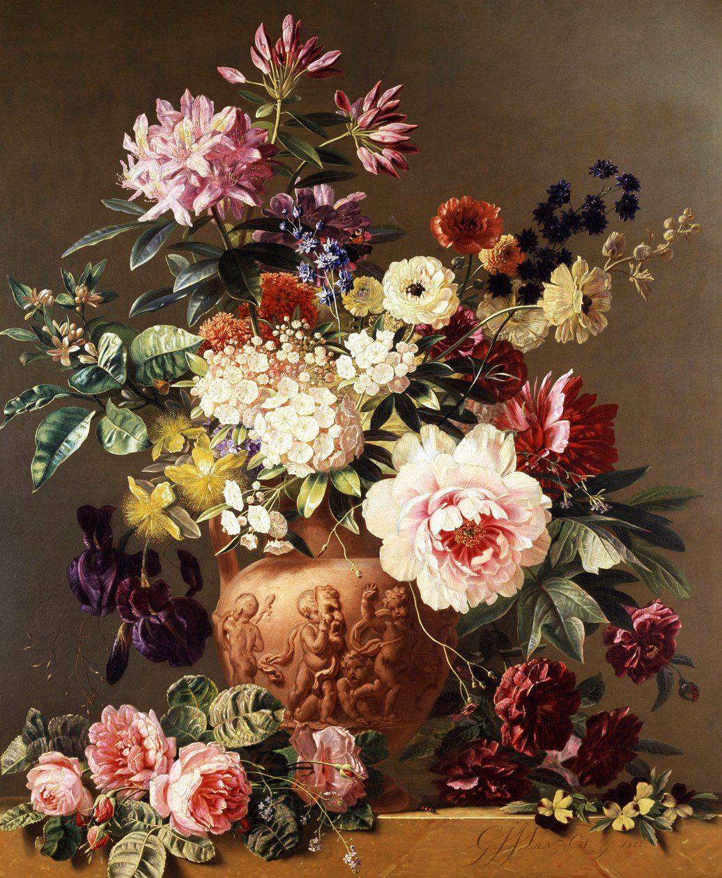 Still Life of Summer Flowers by Pieter Gerardus van Os