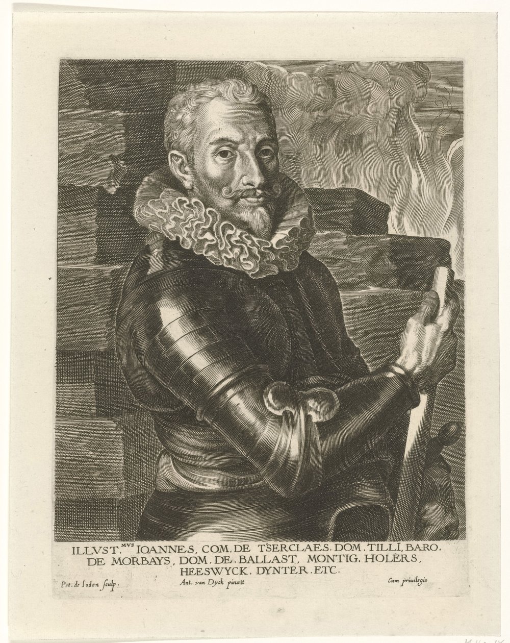 Portrait of Johann Tserclaes, Count of Tilly by Pieter I Jode de