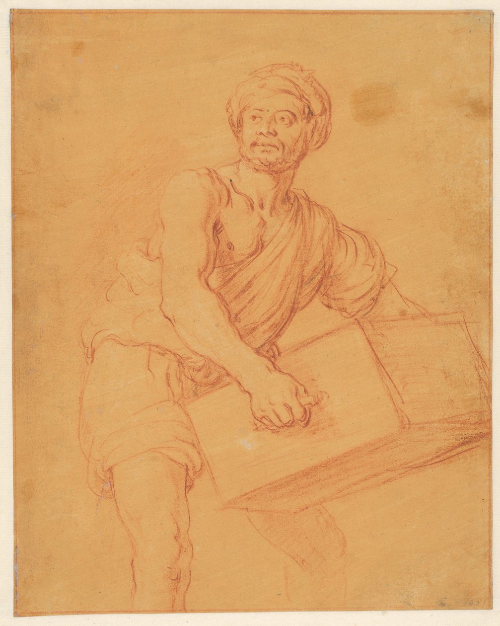 Study of a Bearded and Turbaned Man Carrying a Chest by Pieter Lastman