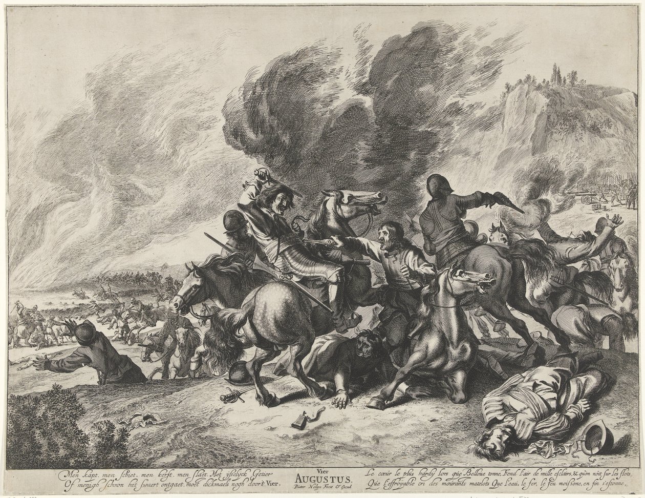 Battle: The Month of August and the Element of Fire (Landscapes with the Months, Elements, and Seasons) by Pieter Nolpe