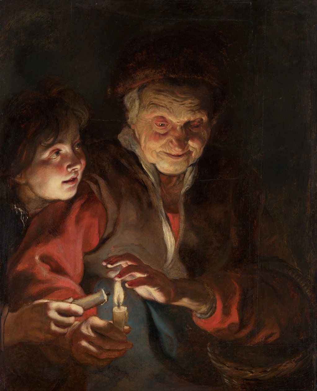 Old woman and boy with candles, c. 1616-1617 by Pieter Paul Rubens