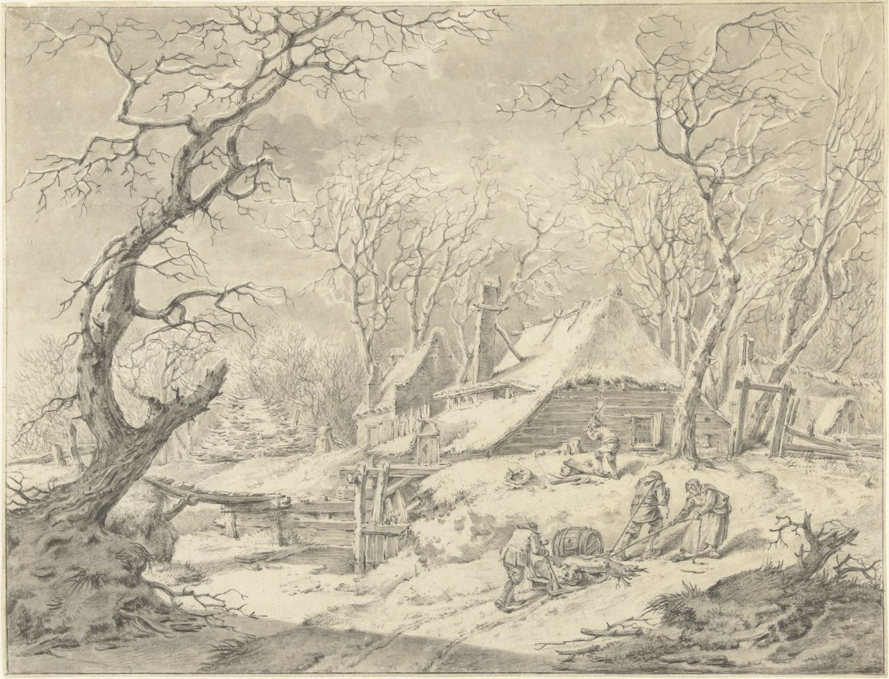 Winter Landscape with Farmhouse by Pieter Pietersz. Barbiers