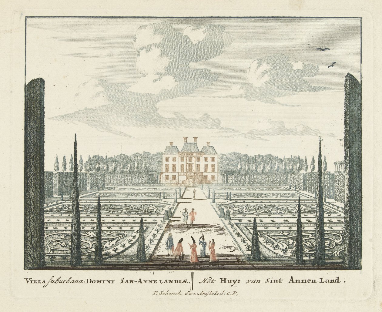 View of Clingendael Manor in The Hague by Pieter Schenk (I)