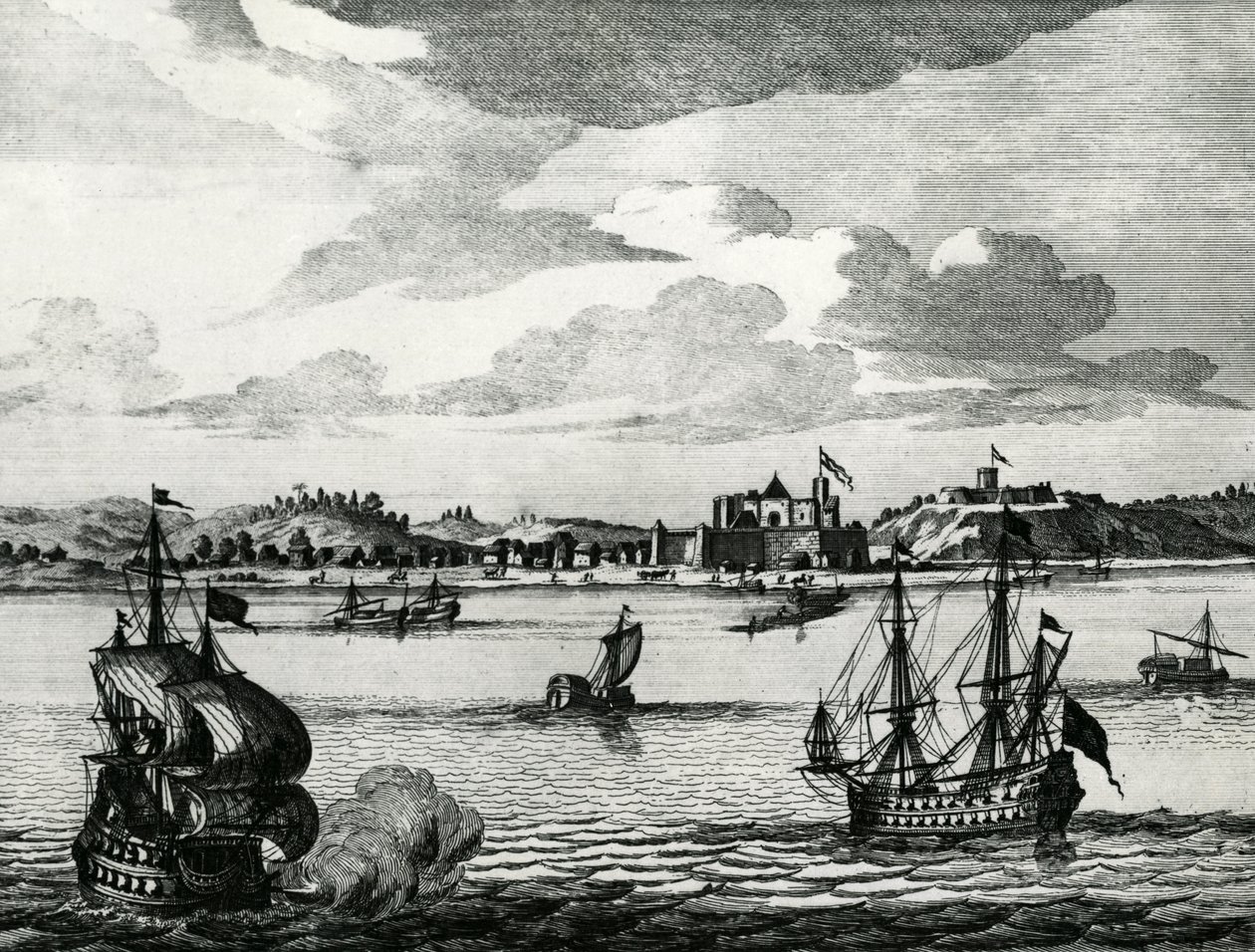 Castle Del Mina, located in Guinea, not far from Cape Three Points by Pieter Schenk