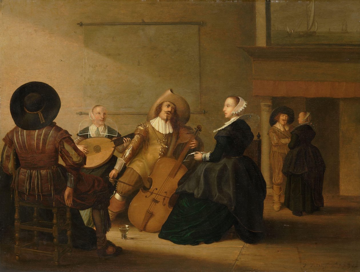 A Musical Company in an Interior by Pieter Symonsz Potter