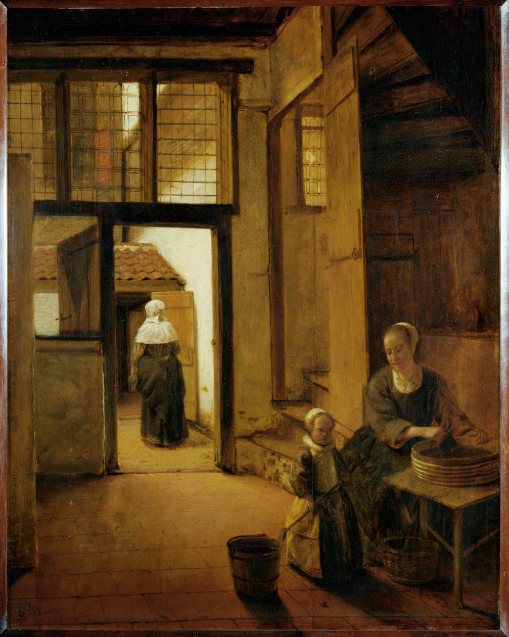 Backyard of a Dutch House by Pieter de (after) Hooch