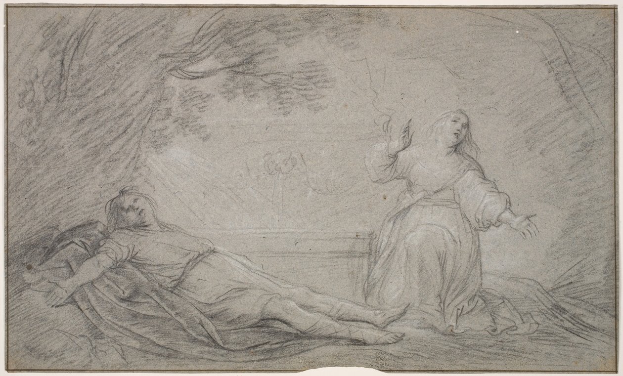 A Mythological Scene of a Woman Lamenting the Death of a Young Man by Pieter de Grebber
