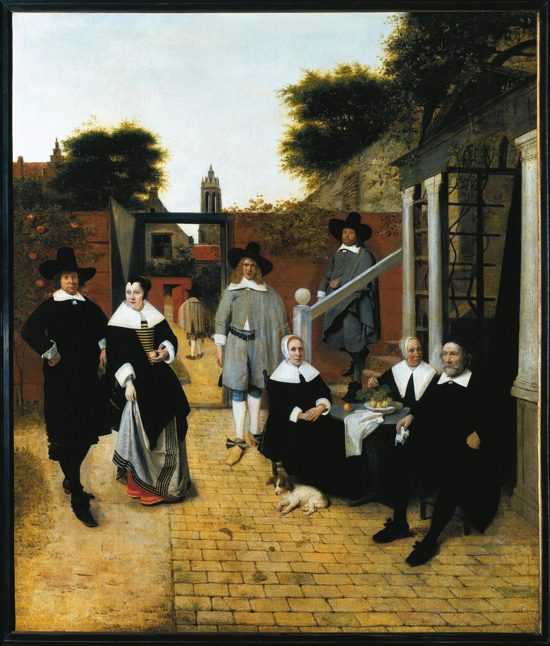 Group portrait of a bourgeois family from Delft by Pieter de Hooch