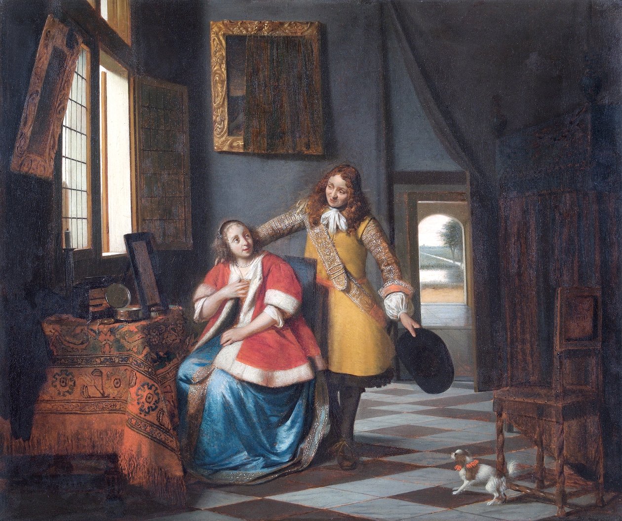The Intruder: A Lady at her Toilet, Surprised by Her Lover by Pieter de Hooch