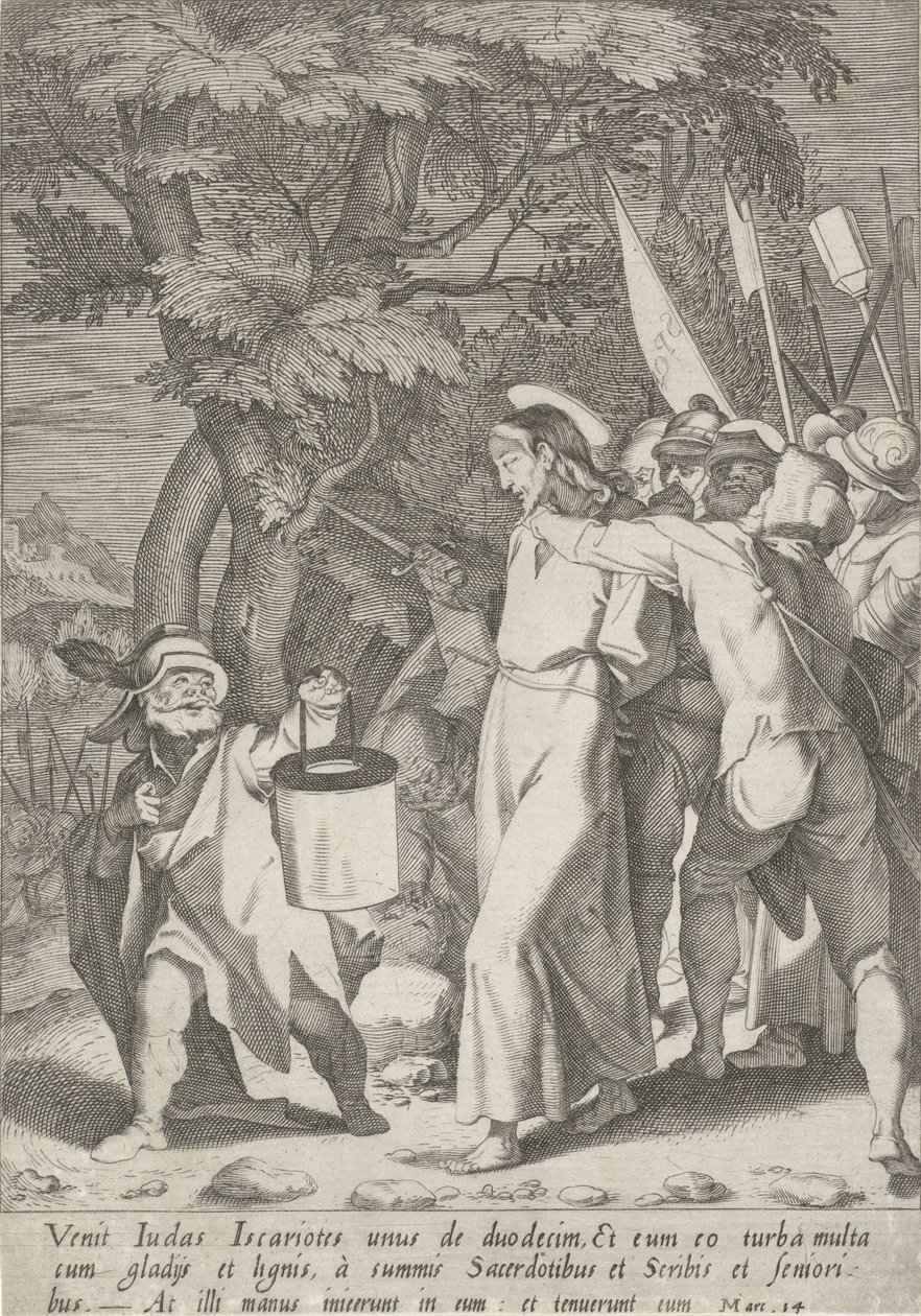 Arrest of Christ, Passion of Christ (series title) by Pieter de Jode (I)