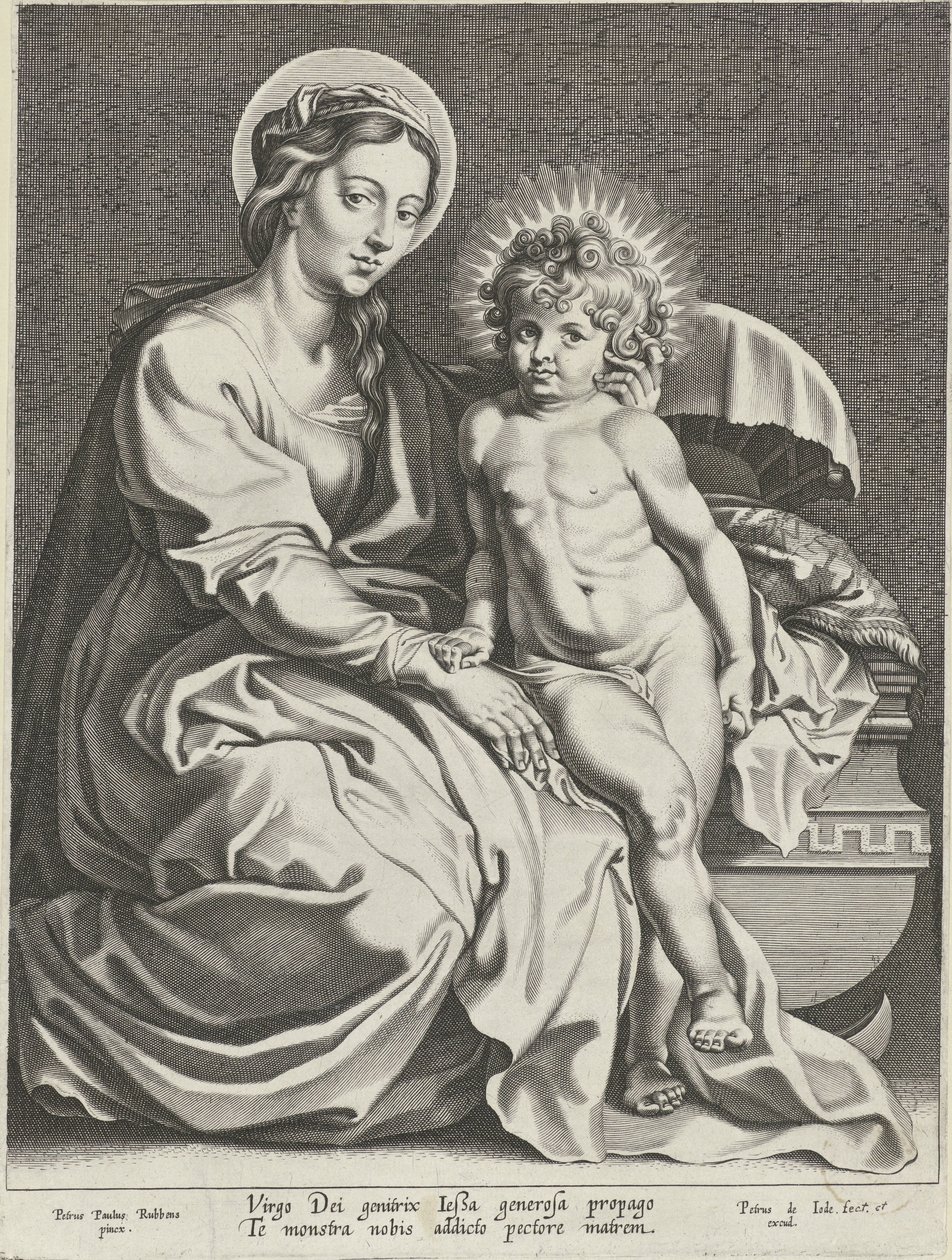 Mary with Christ Child by the Cradle by Pieter de Jode (I)