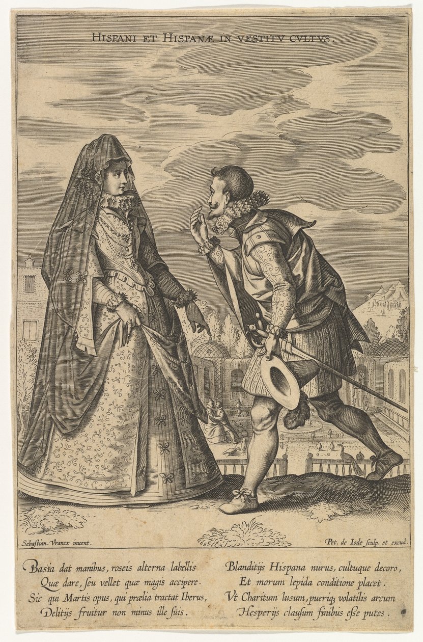 Hispani et Hispanae in Vestitu Cultus, from Fashions of Different Nations by Pieter de Jode I