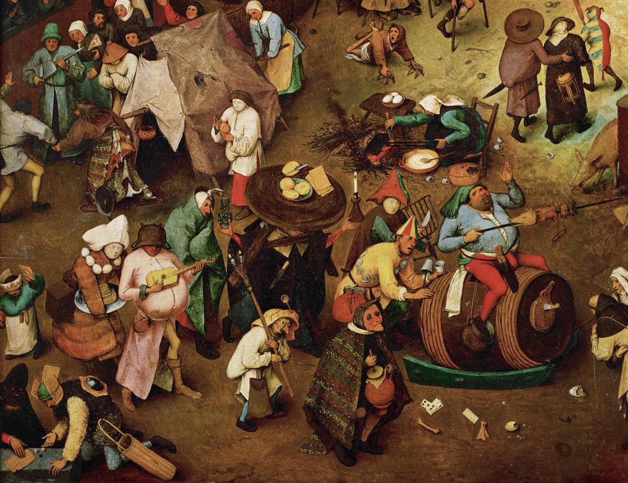 Fight Between Carnival and Lent by Pieter the Elder Bruegel