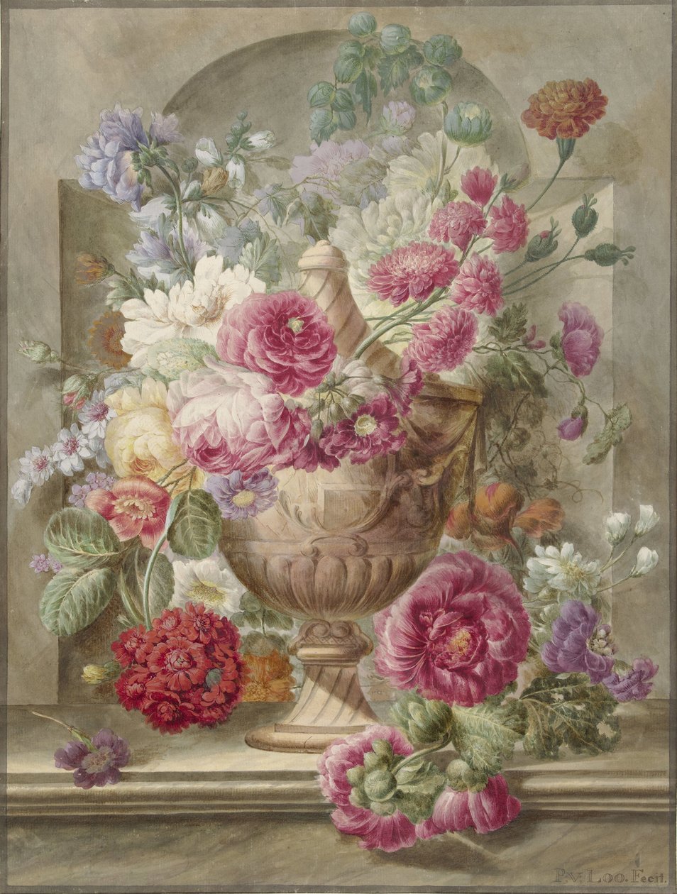 Vase with Flowers by Pieter van Loo: Buy fine art print