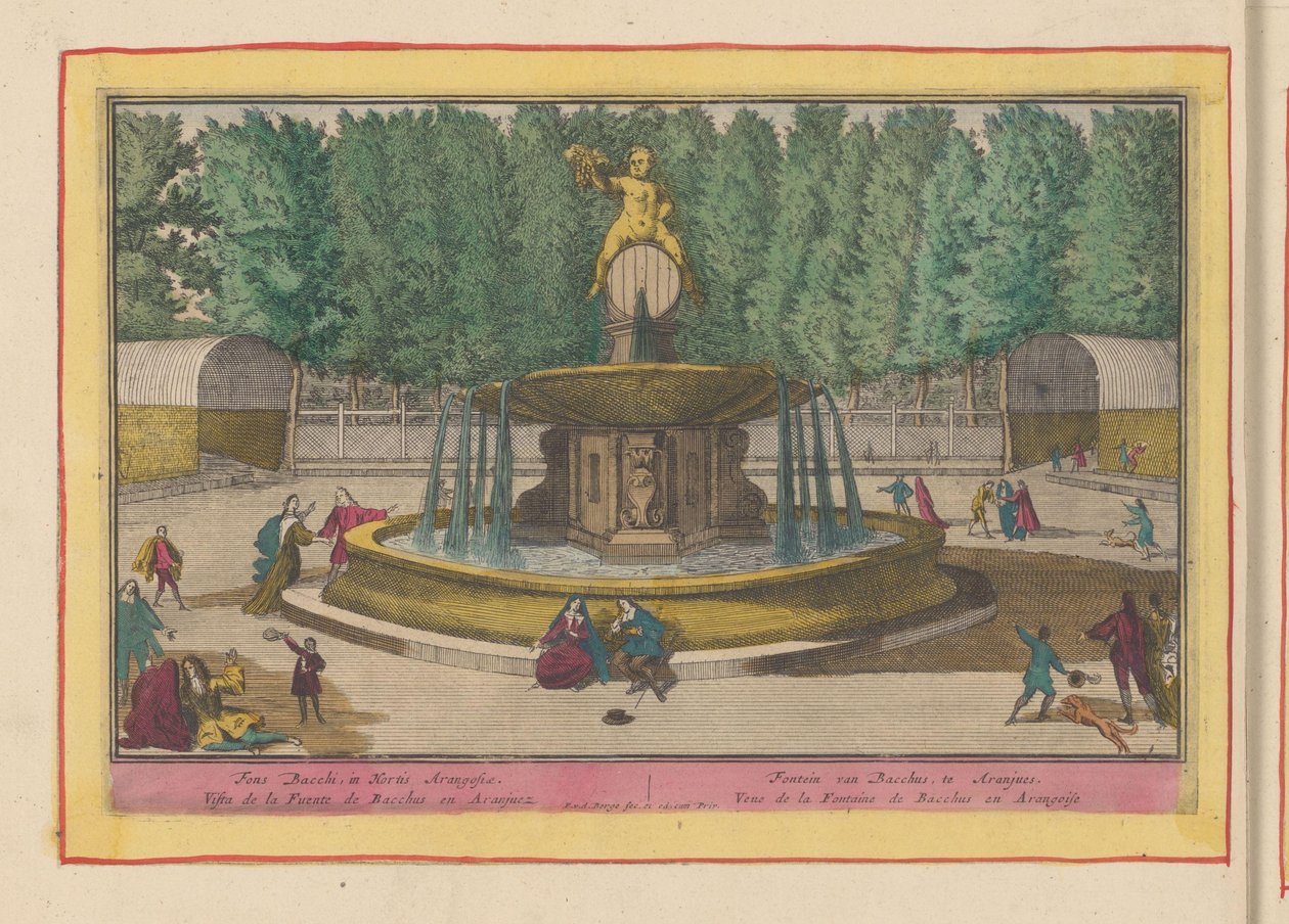 Fountain of Bacchus in the Gardens of the Royal Palace of Aranjuez by Pieter van den Berge