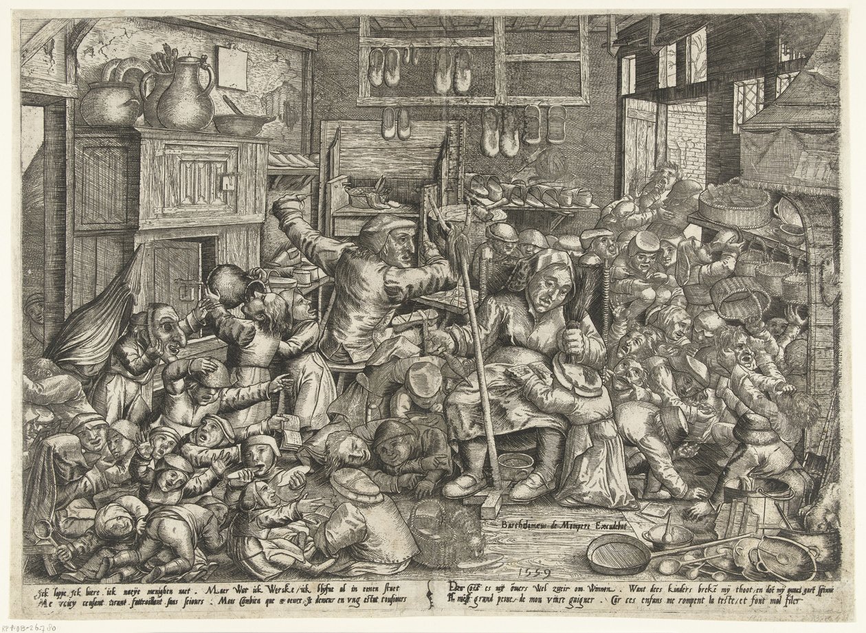 The Shoemaker and the Spinner as Schoolmasters by Pieter van der Borcht (I)