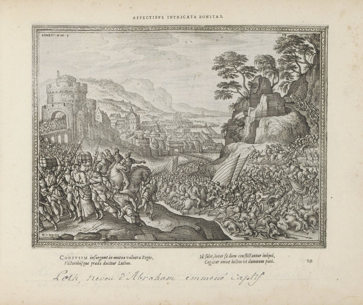 Lot Being Led Out of Sodom by Pieter van der Borcht (I)