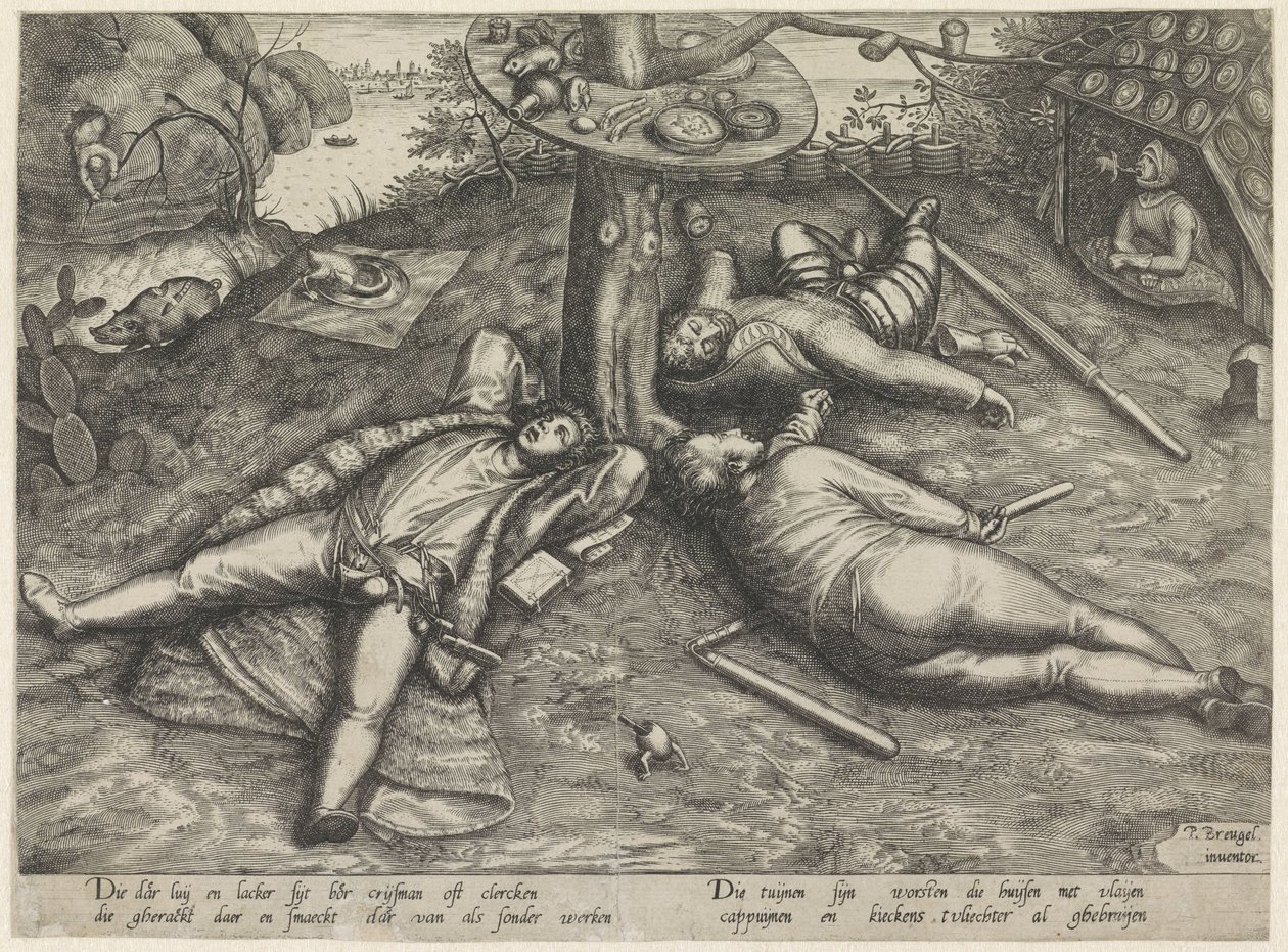 Land of Cockaigne by Pieter van der Heyden (attributed to)