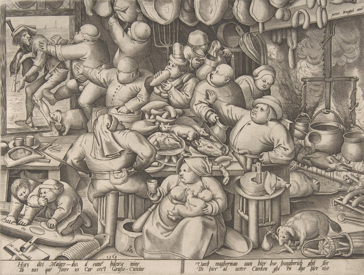 The Fat Kitchen, 1563 by Pieter van der Heyden