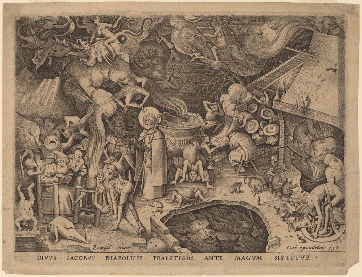 Saint James and the Magician Hermogenes by Pieter van der Heyden after Pieter Bruegel the Elder