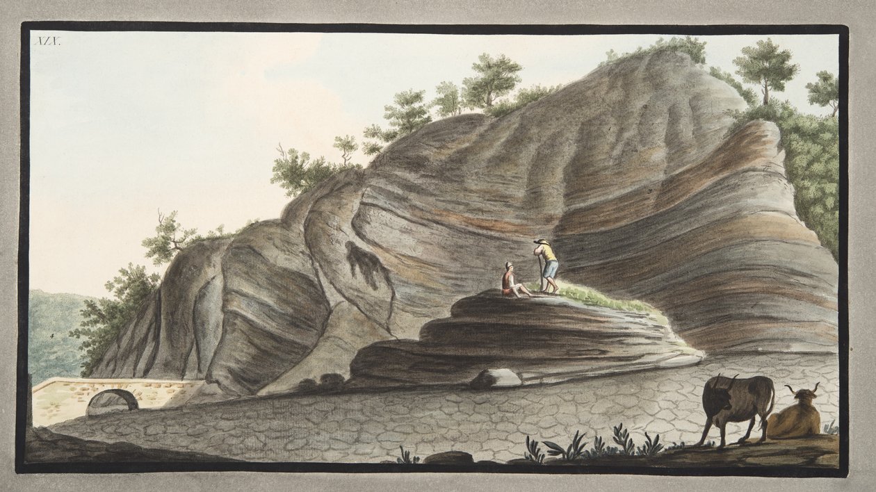 View of a Section of a Part of the Cone of Astruni Taken at the Entrance of This Volcano, Plate XIX from 