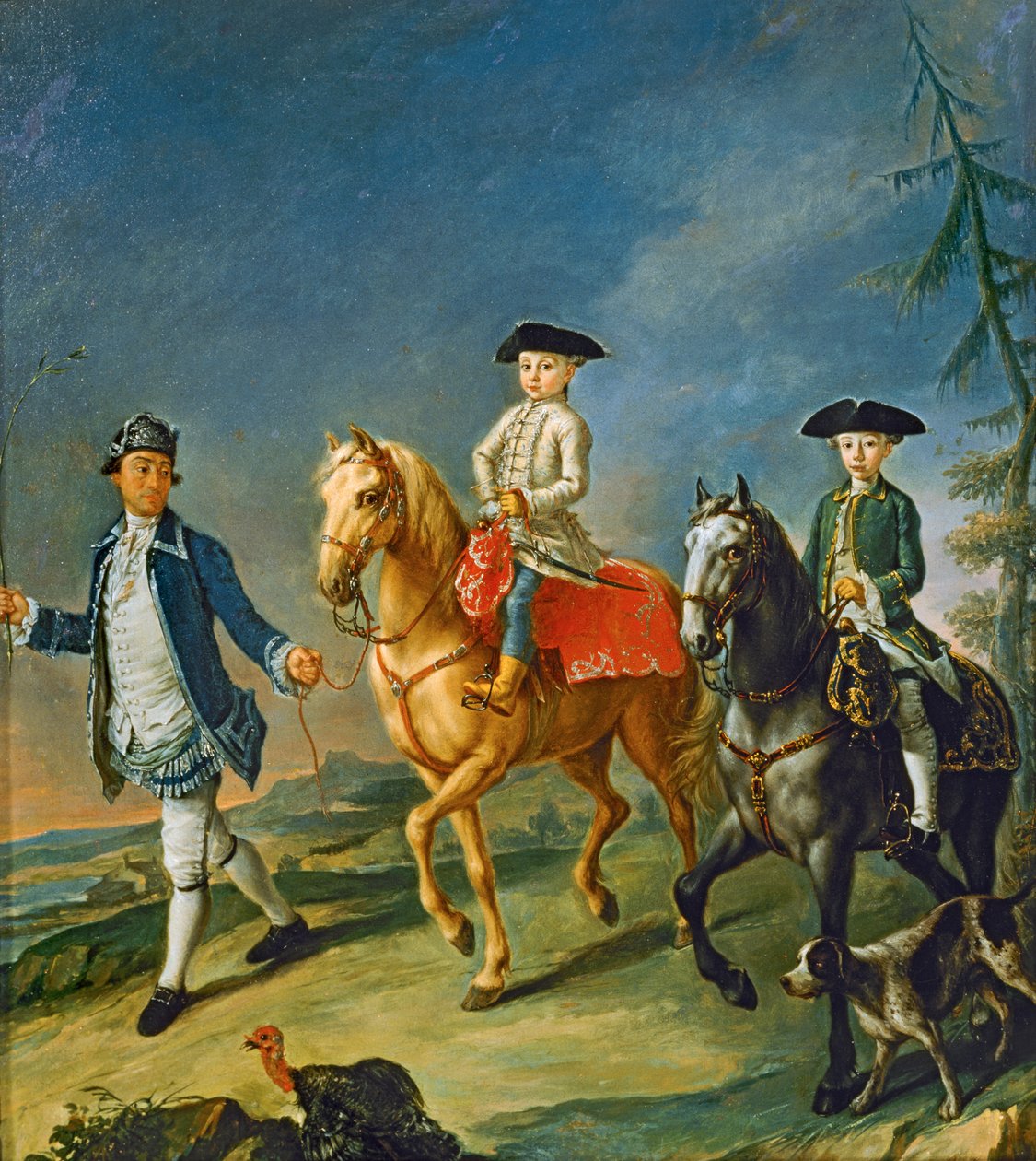 Riding on Horseback by Pietro (circle of) Longhi