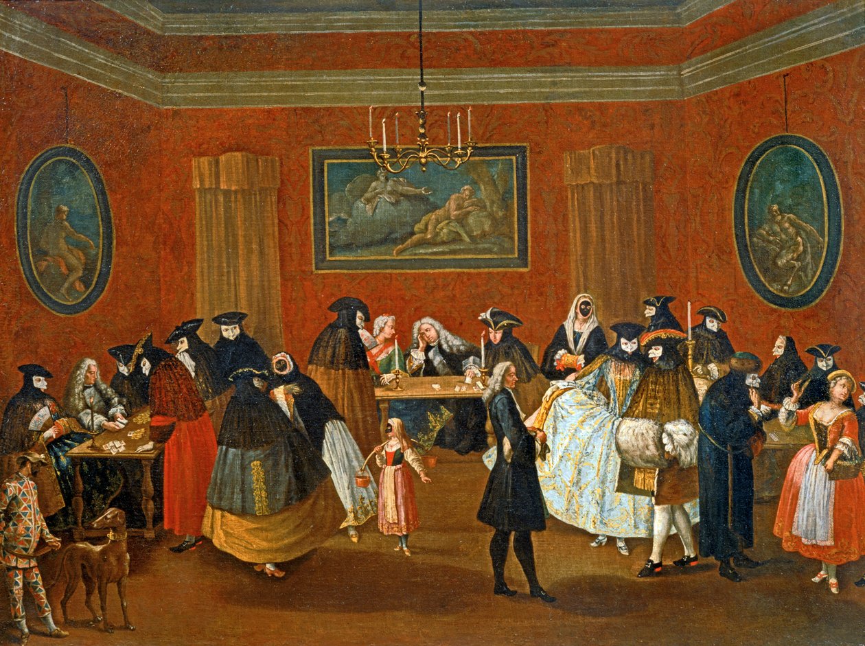 The Ridotto: Masquerade Scene by Pietro (circle of) Longhi