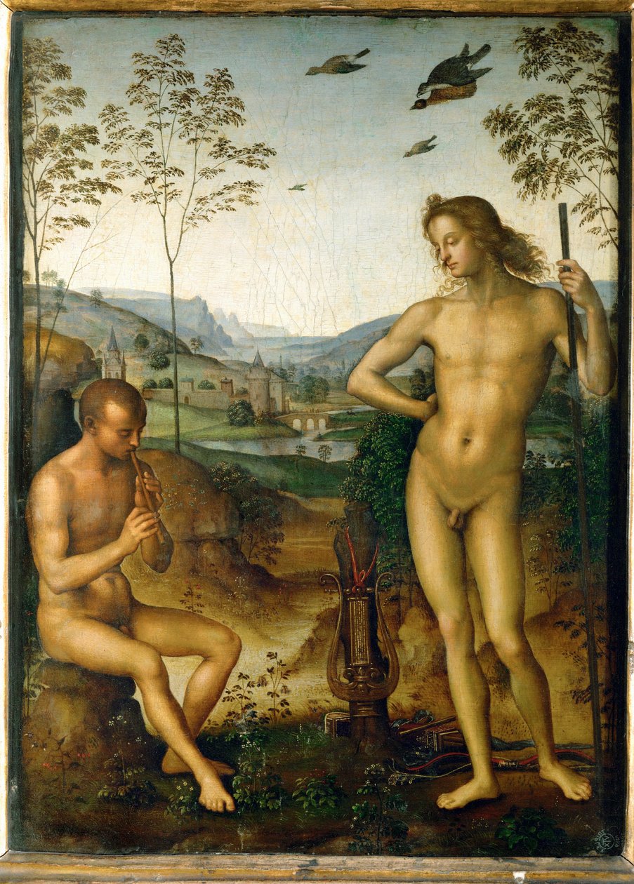 Apollo and Marsyas by Pietro (studio of) Perugino