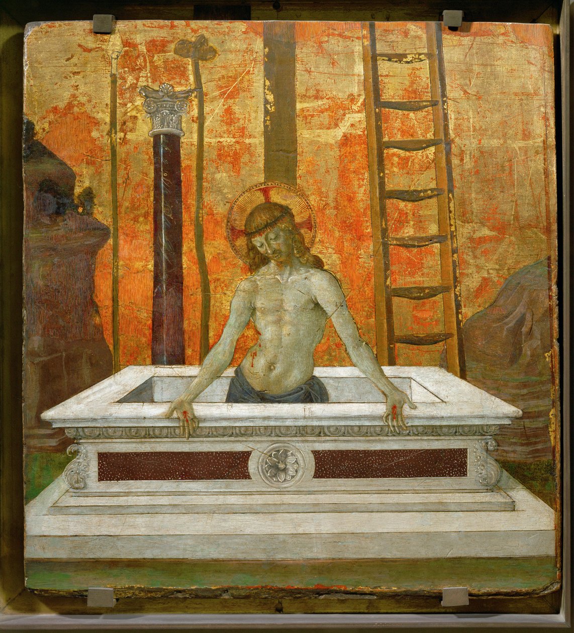 Christ rising from the tomb by Pietro (studio of) Perugino