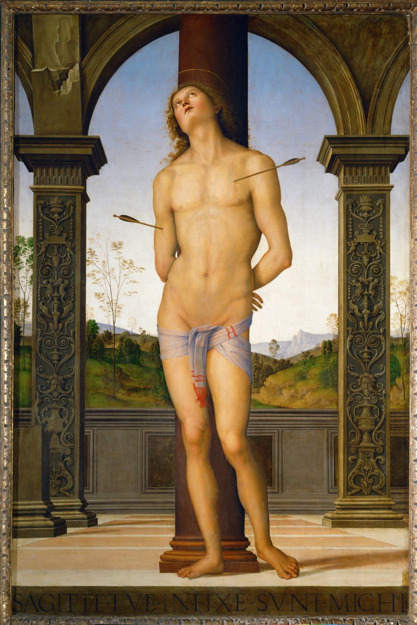 Saint Sebastian by Pietro (studio of) Perugino