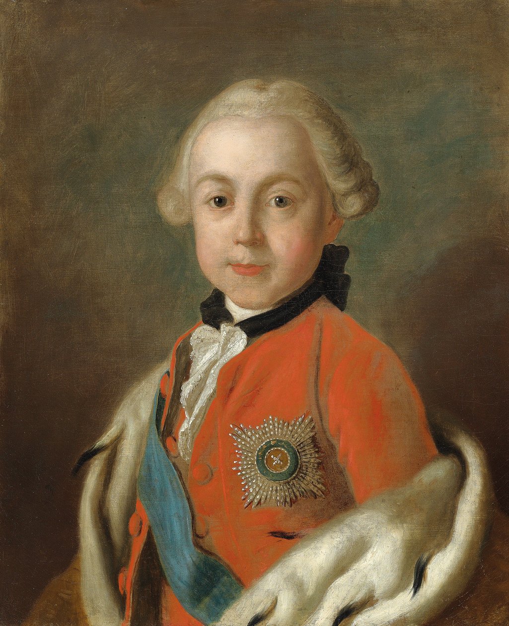 Portrait of Tsarevich Paul of Russia (1754-1801) by Pietro Antonio (after) Rotari