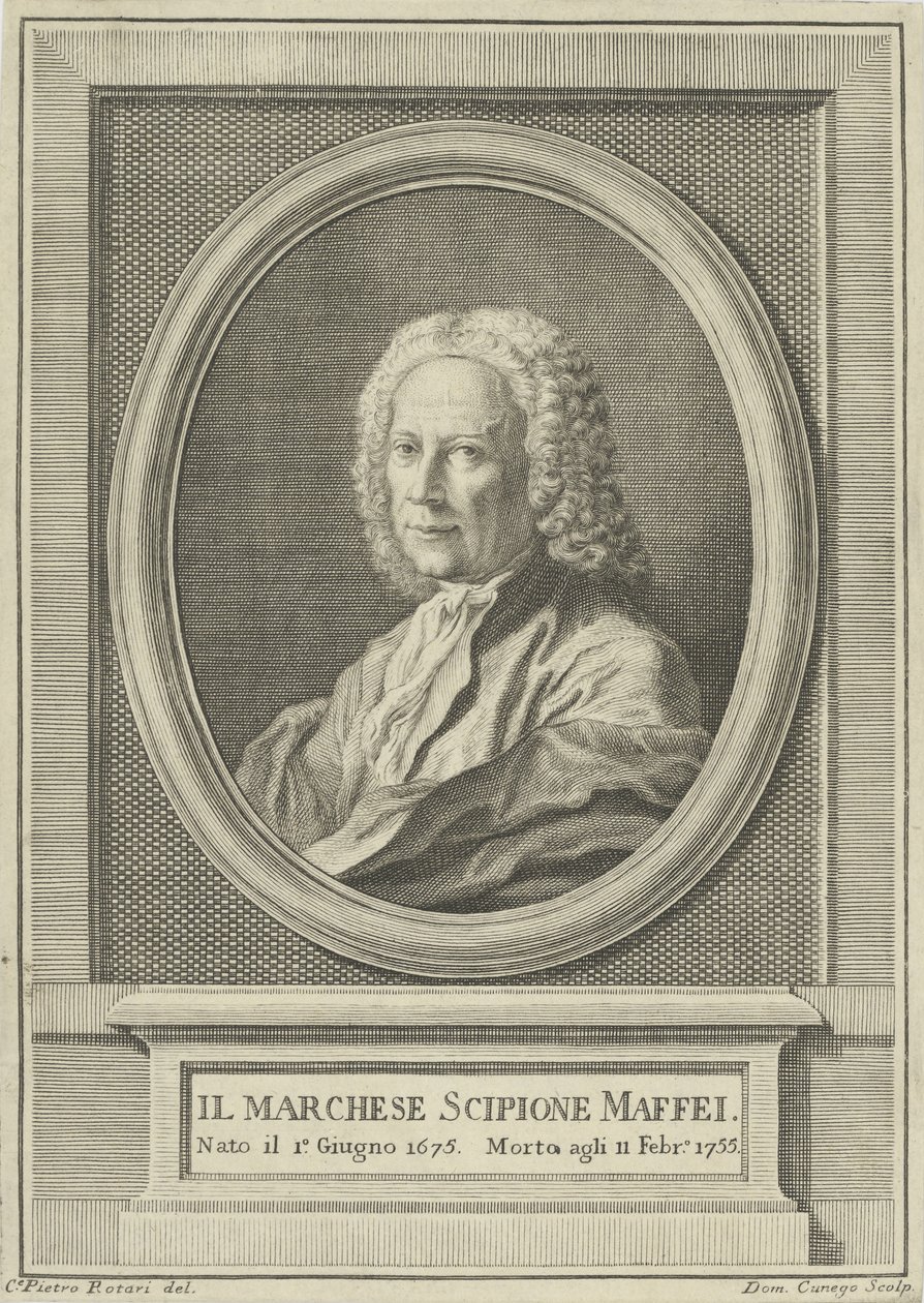 Portrait of the poet Scipione Maffei 1675-1755, c. 1750 by Pietro Antonio Rotari