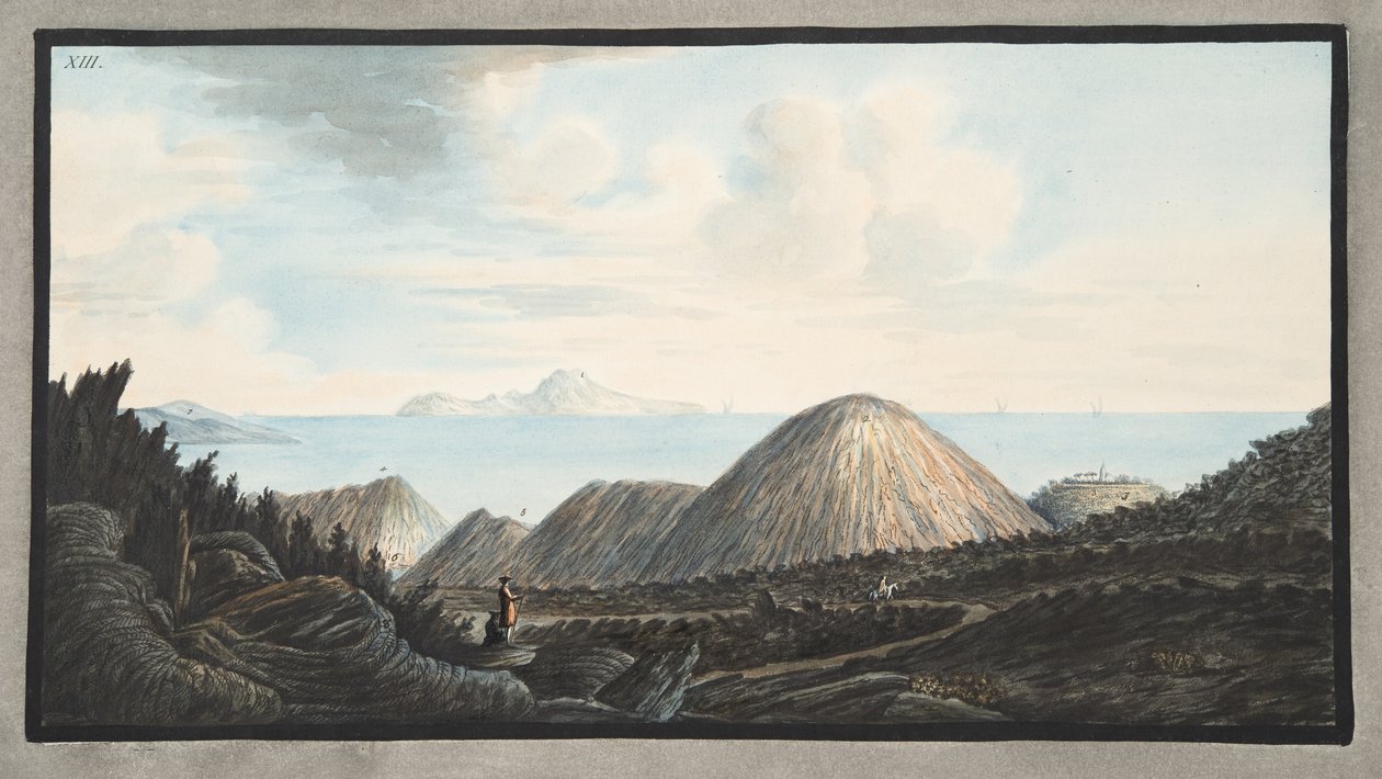 View of the Present State of the Little Mountain Raised by the Explosion in the Year 1760, Plate XIII, from 