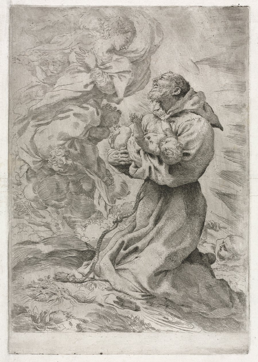 The Vision of St. Francis of Assisi by Pietro Faccini