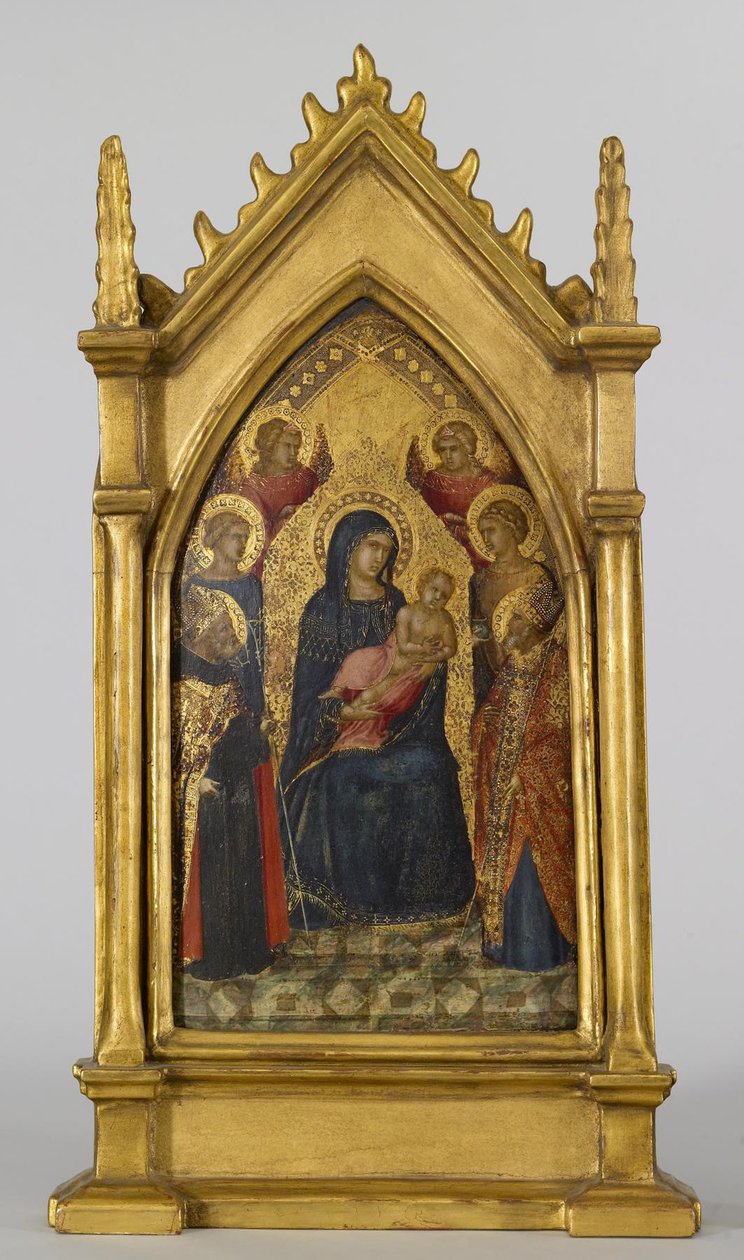 Virgin and Child with Saints Augustine, Nicholas, Catherine, Lucy and Angels, c.1340-45 by Pietro Lorenzetti