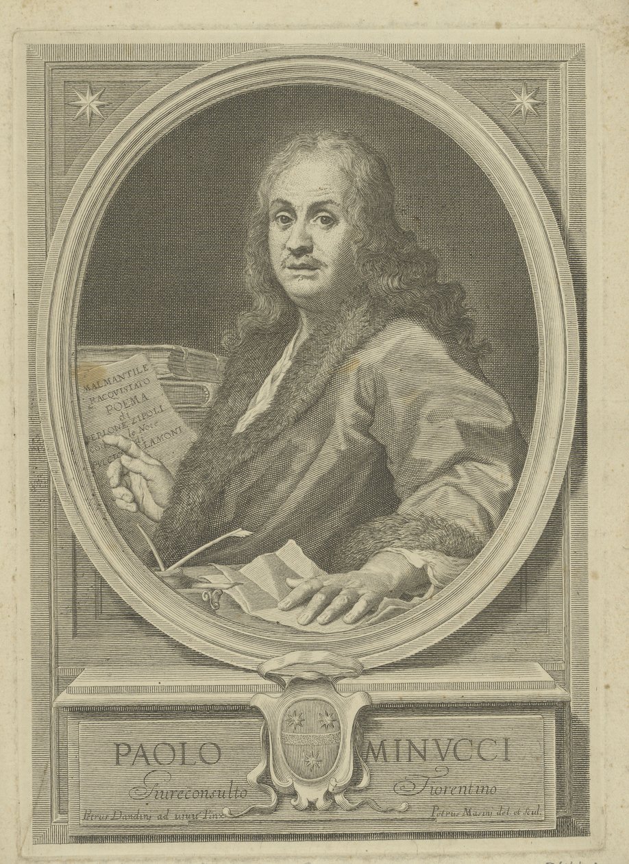 Portrait of the poet Paolo Minucci by Pietro Masini