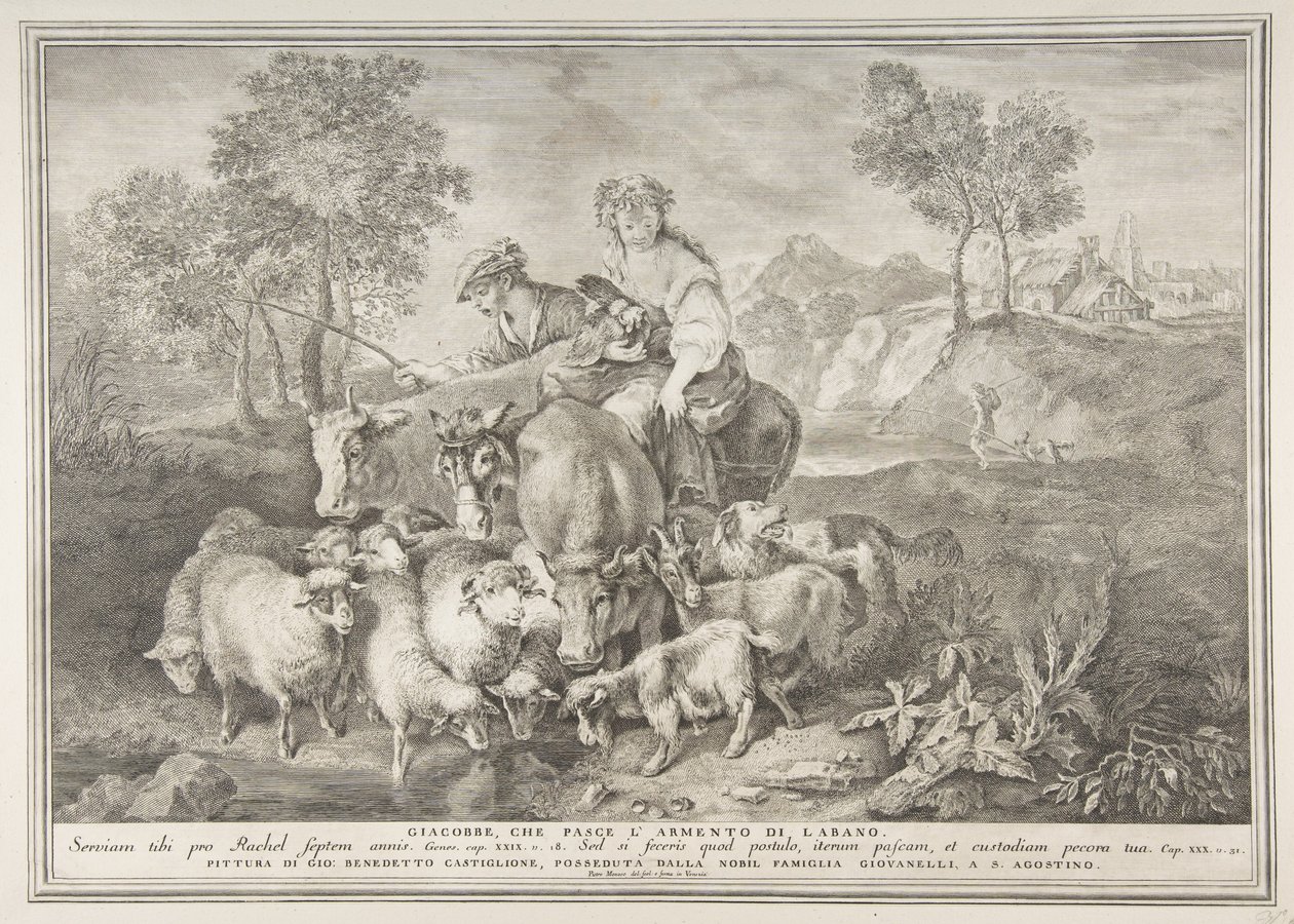 Jacob Tending Laban's Flock by Pietro Monaco
