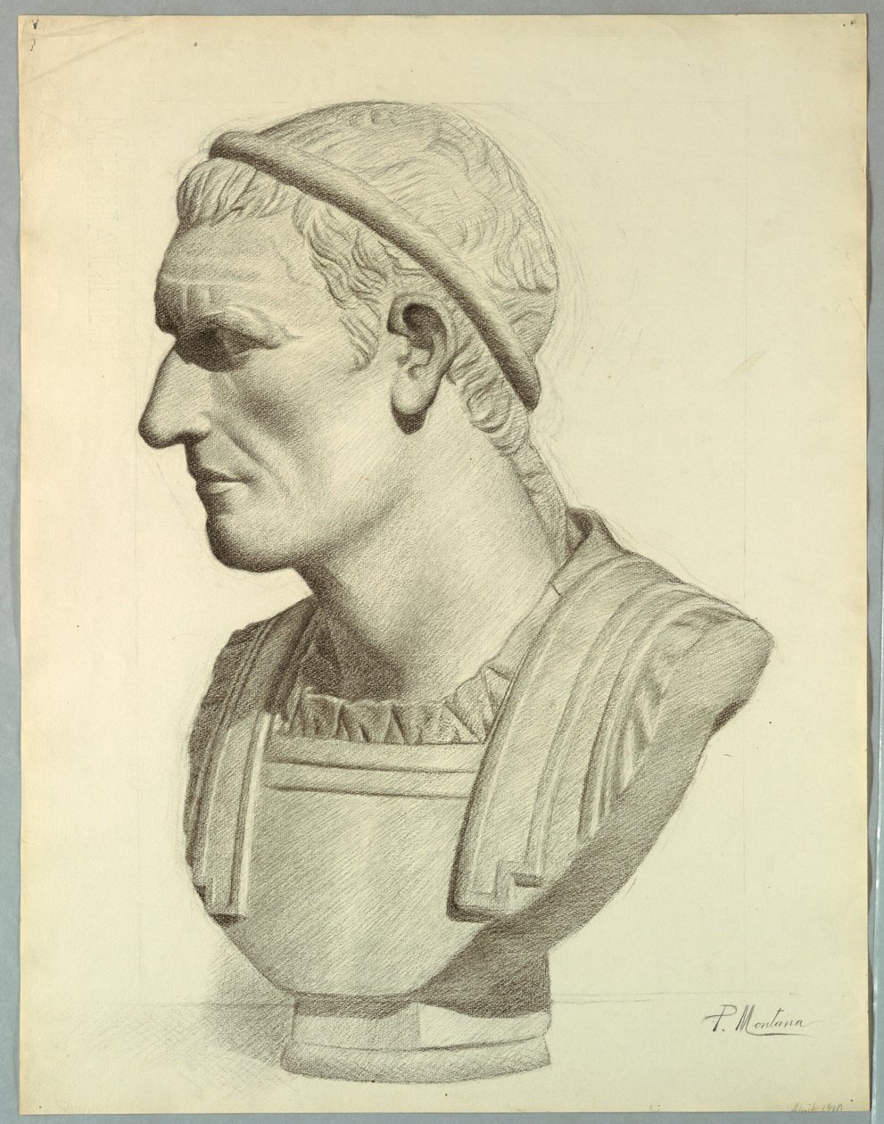 Bust of a Roman Senator (rendering from a plaster cast) by Pietro Montana