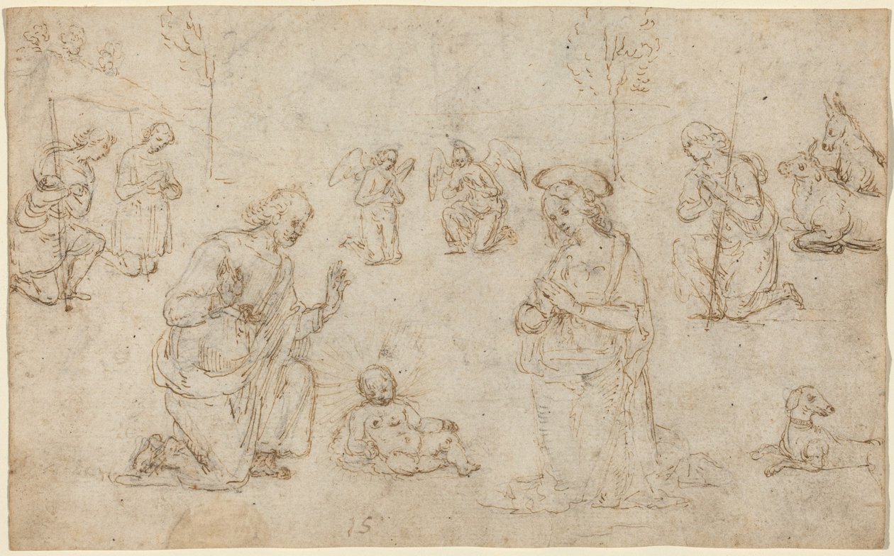 The Adoration of the Shepherds, c.1517 by Pietro Perugino