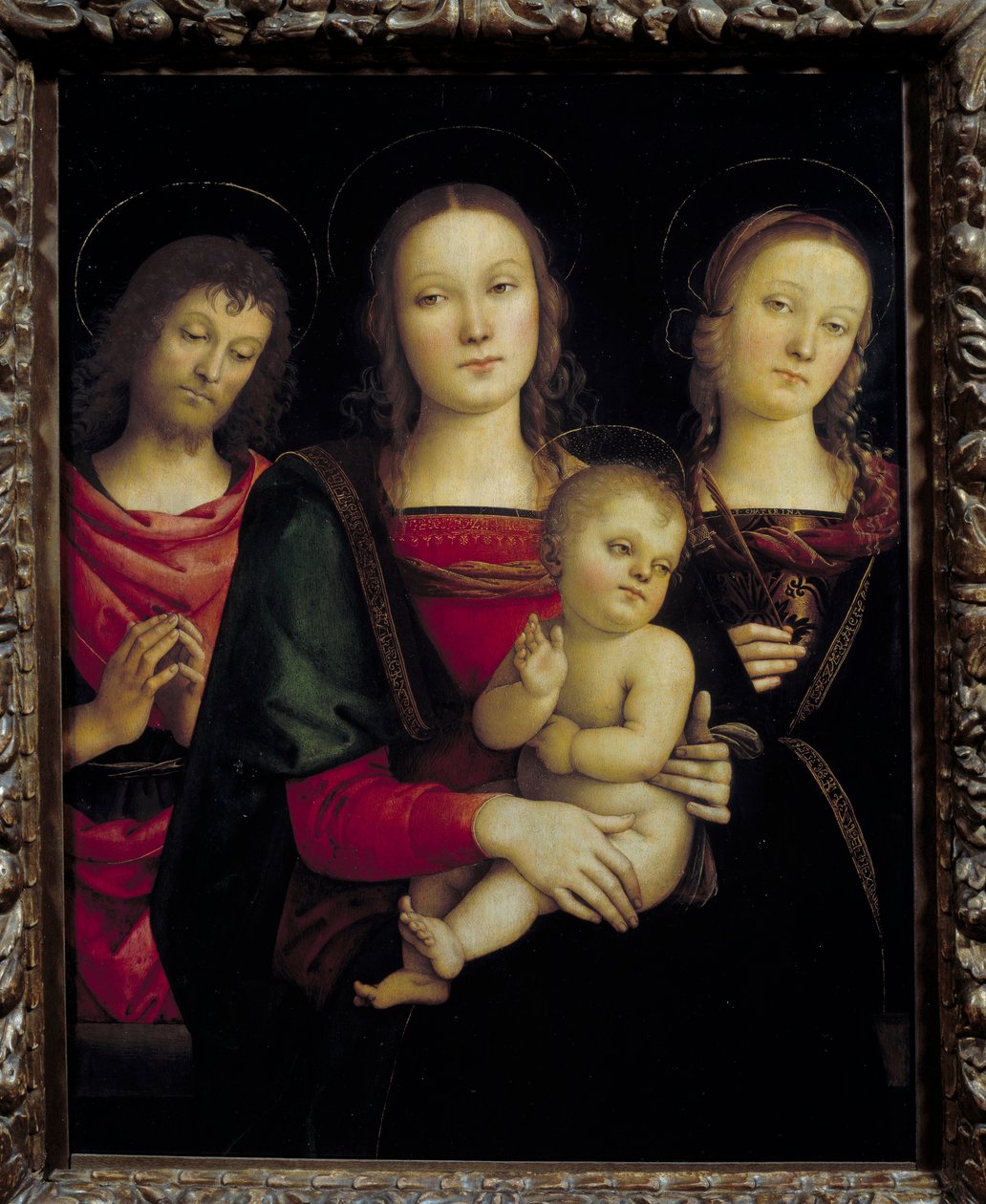 The Virgin and Child Surrounded by Saint John the Baptist and Saint Catherine by Pietro Perugino