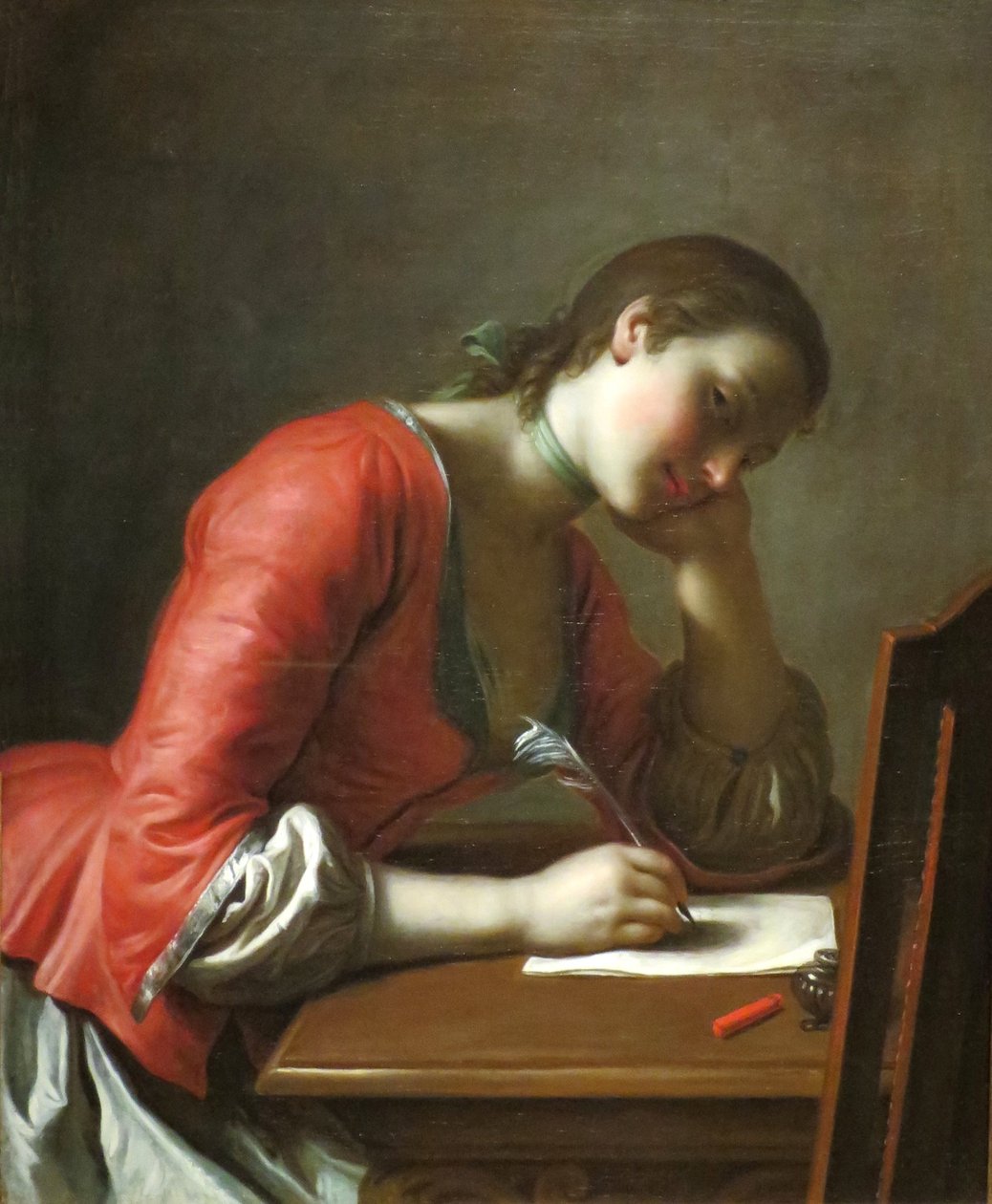 Young Girl Writing a Love Letter by Pietro Rotari