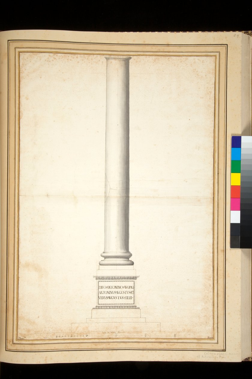 The column of Antoninus Pius shown as restored by Pietro Santi Bartoli