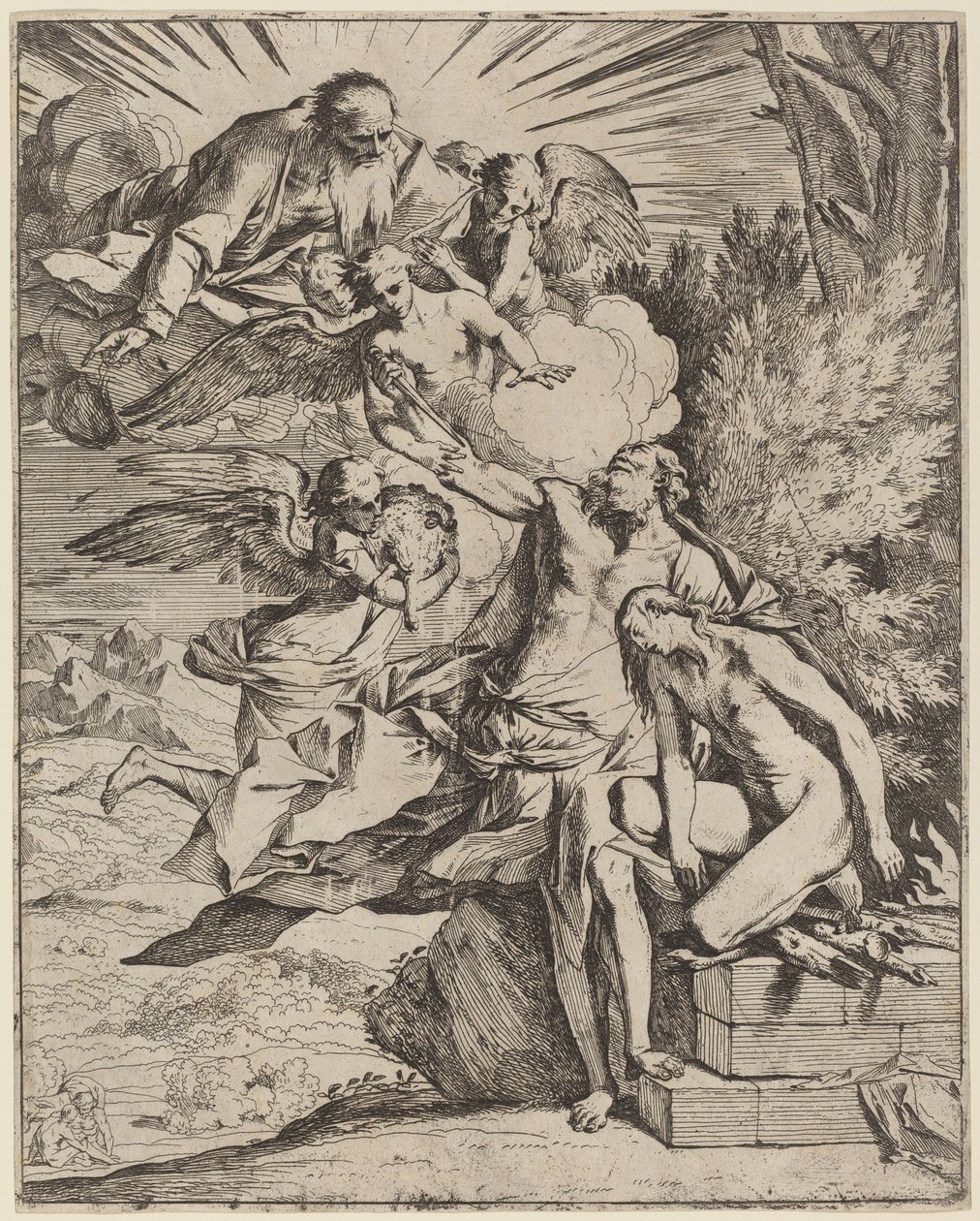 The Sacrifice of Abraham by Pietro Testa